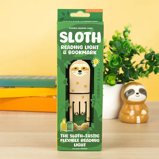 Gift Republic Sloth Reading Light & Bookmark