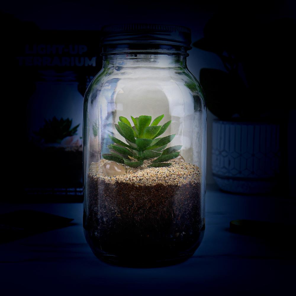 Gift Republic Solar Powered Light-up Terrarium