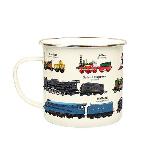 Gift Republic Trains Enamel Mug