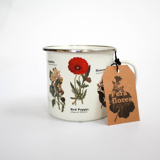Gift Republic Wild Flowers Enamel Mug