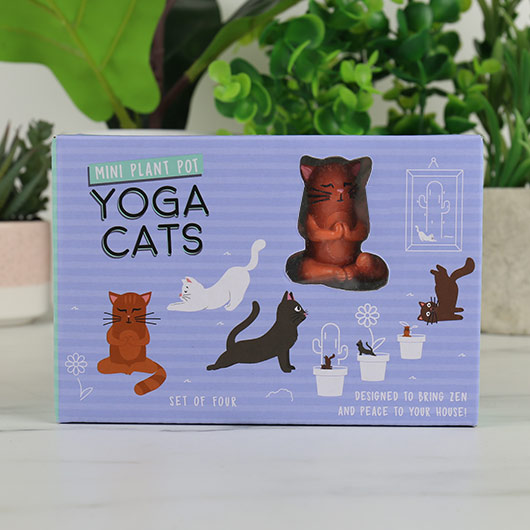 Gift Republic Yoga Cat Planters