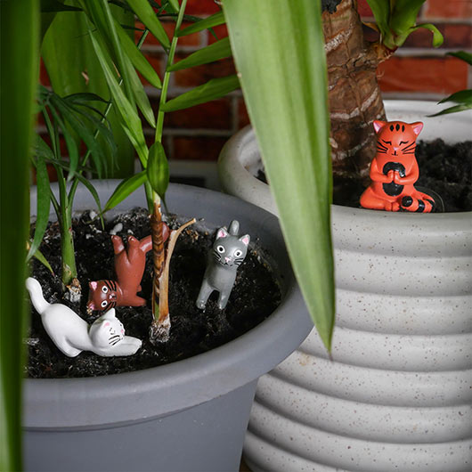Gift Republic Yoga Cat Planters