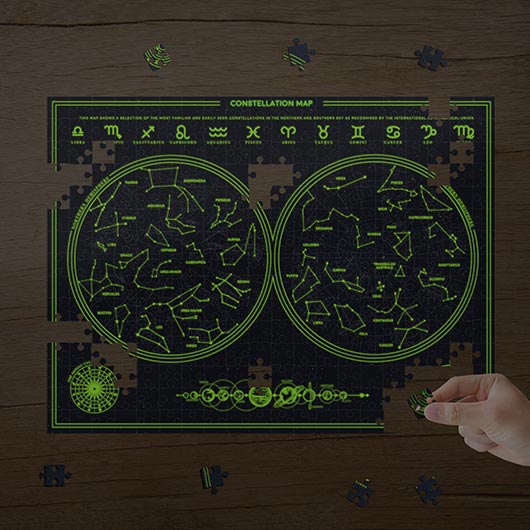 gift republic Glow in the Dark Constellation Jigsaw Puzzle