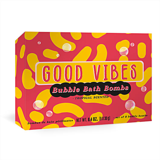 Gift Republic Good Vibes Tropical Scented Bubble Bath Bombs – Set Of 8