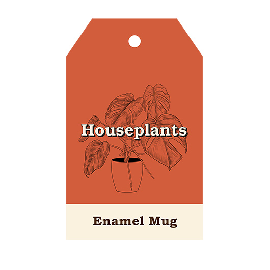 Gift Republic Houseplant Enamel Mug – The Perfect Gift For Plant Lovers And Outdoor Adventurers