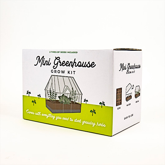Gift Republic Mini Greenhouse Grow Kit – Create Your Own Indoor Herb Garden