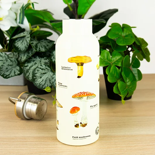 Gift Republic Mushroom Ecologie Double-Walled Stainless Steel Flask