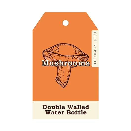 Gift Republic Mushroom Ecologie Double-Walled Stainless Steel Flask