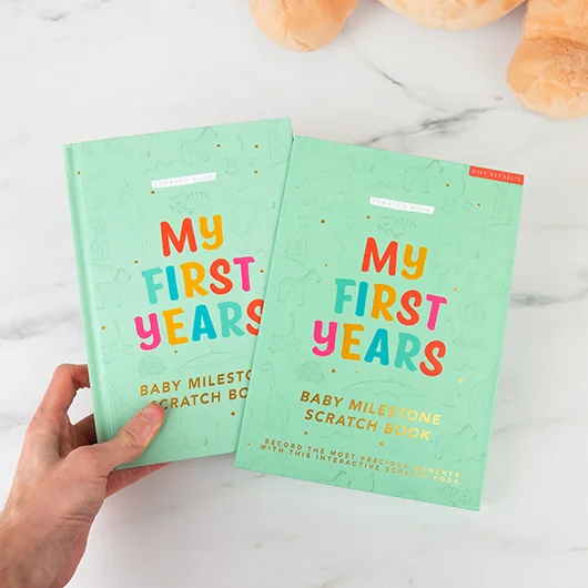 gift republic My First Years- Baby Milestone Scratch Book