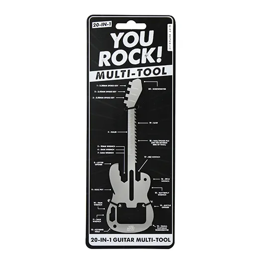 Gift Republic You Rock Multi Tool - 20-in-1 Guitar Gadget