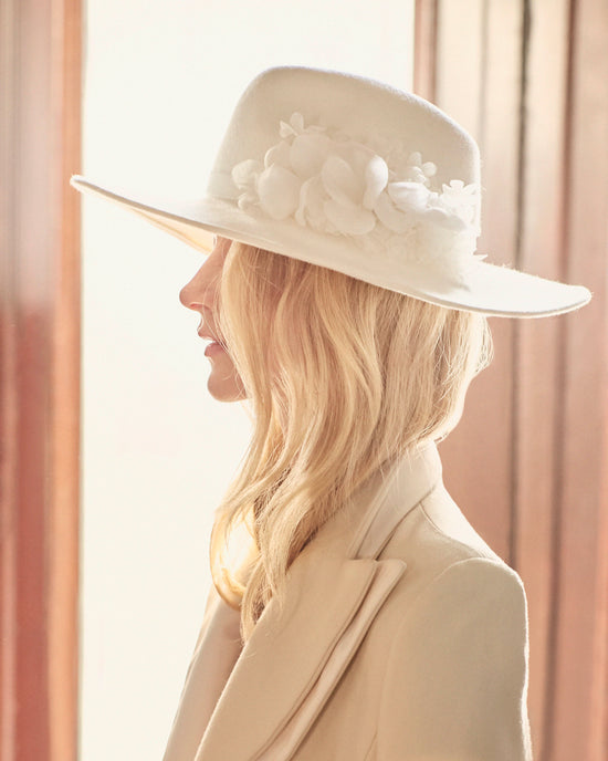 gigi burris millinery Bianca Bridal Fedora