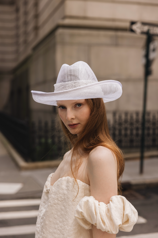 Gigi Burris Millinery Sinamay Lace Belle