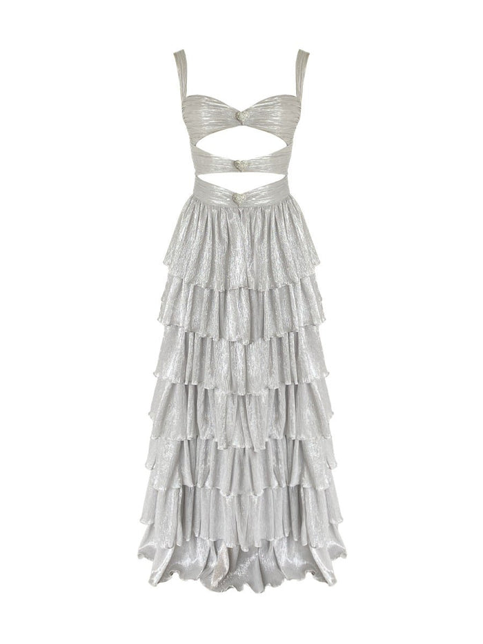 Gigii's Devin Glam Dress - Pale Silver