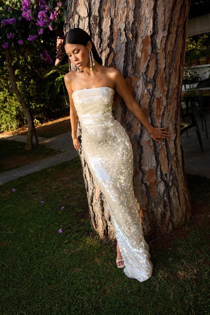 gigii's Loren Glam Dress - White