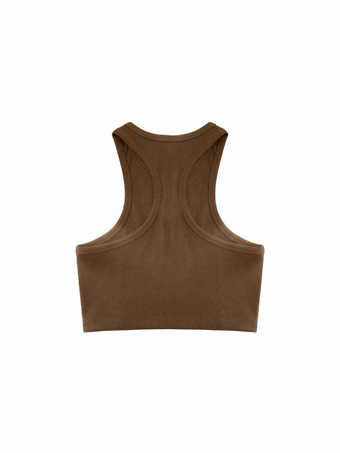 Gigii's Soho Crop Tank - Brown