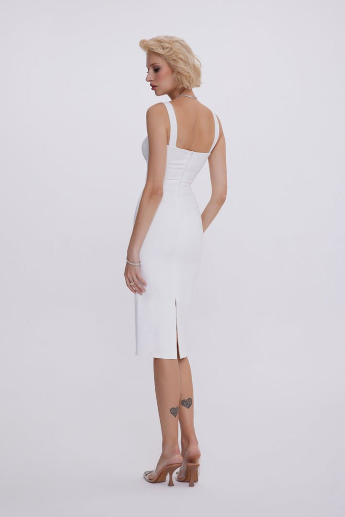 Gigii's Tessa Crep Dress - White