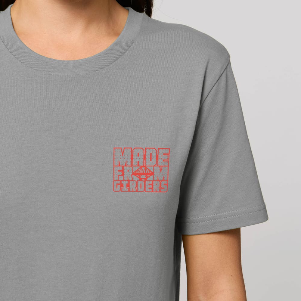 Gillian Kyle Forth Bridges Girders Unisex T-shirt - Pale Grey