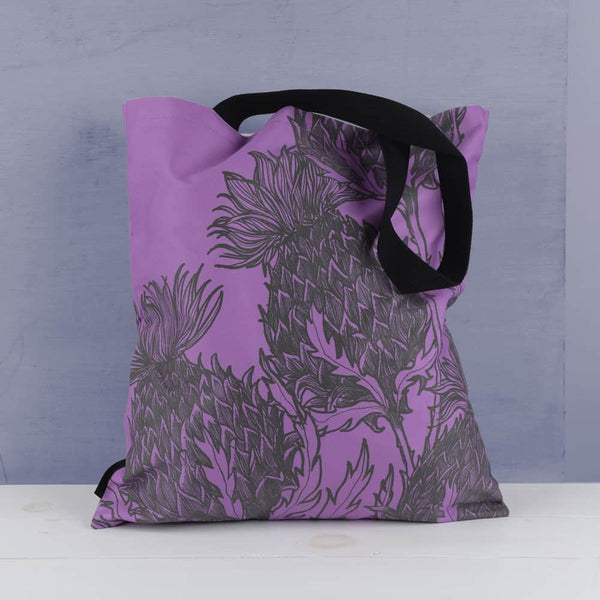 gillian kyle Black Thistle Heavyweight Tote - lilac