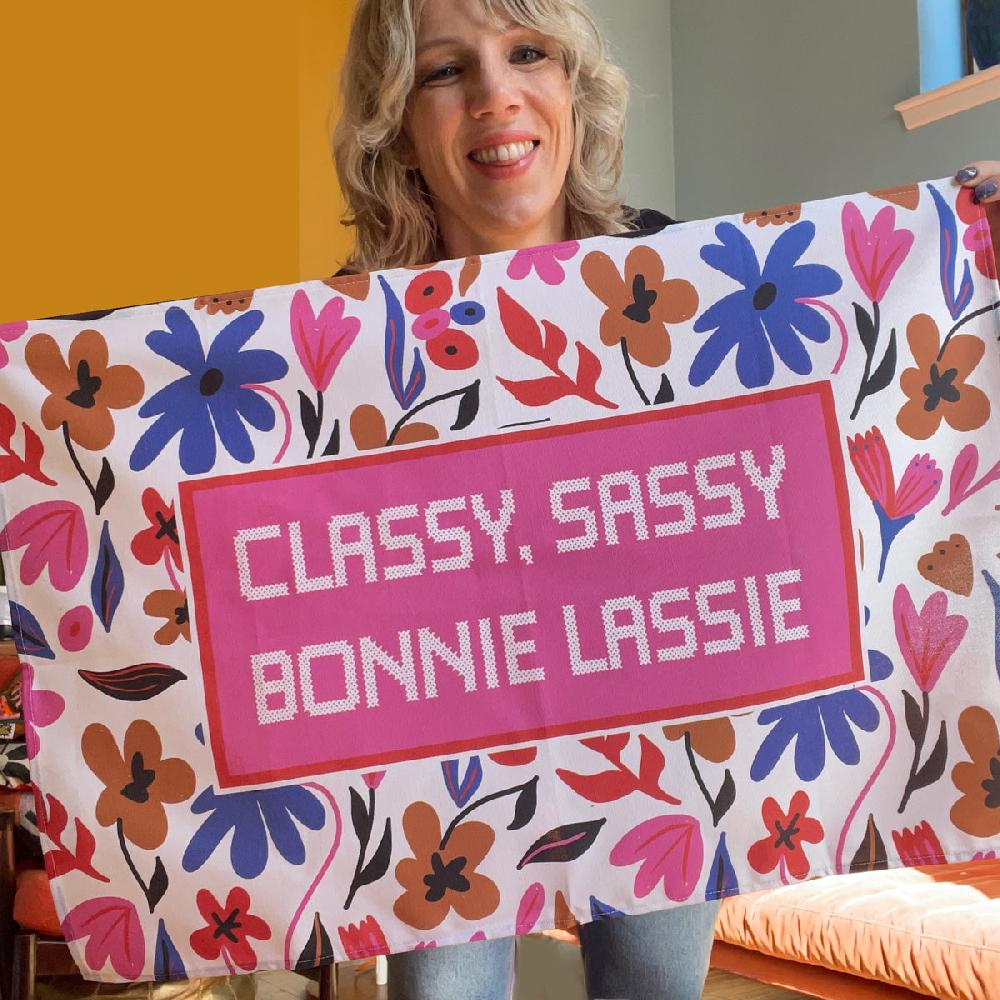 Gillian Kyle Classy Sassy Bonnie Lassie Tea Towel