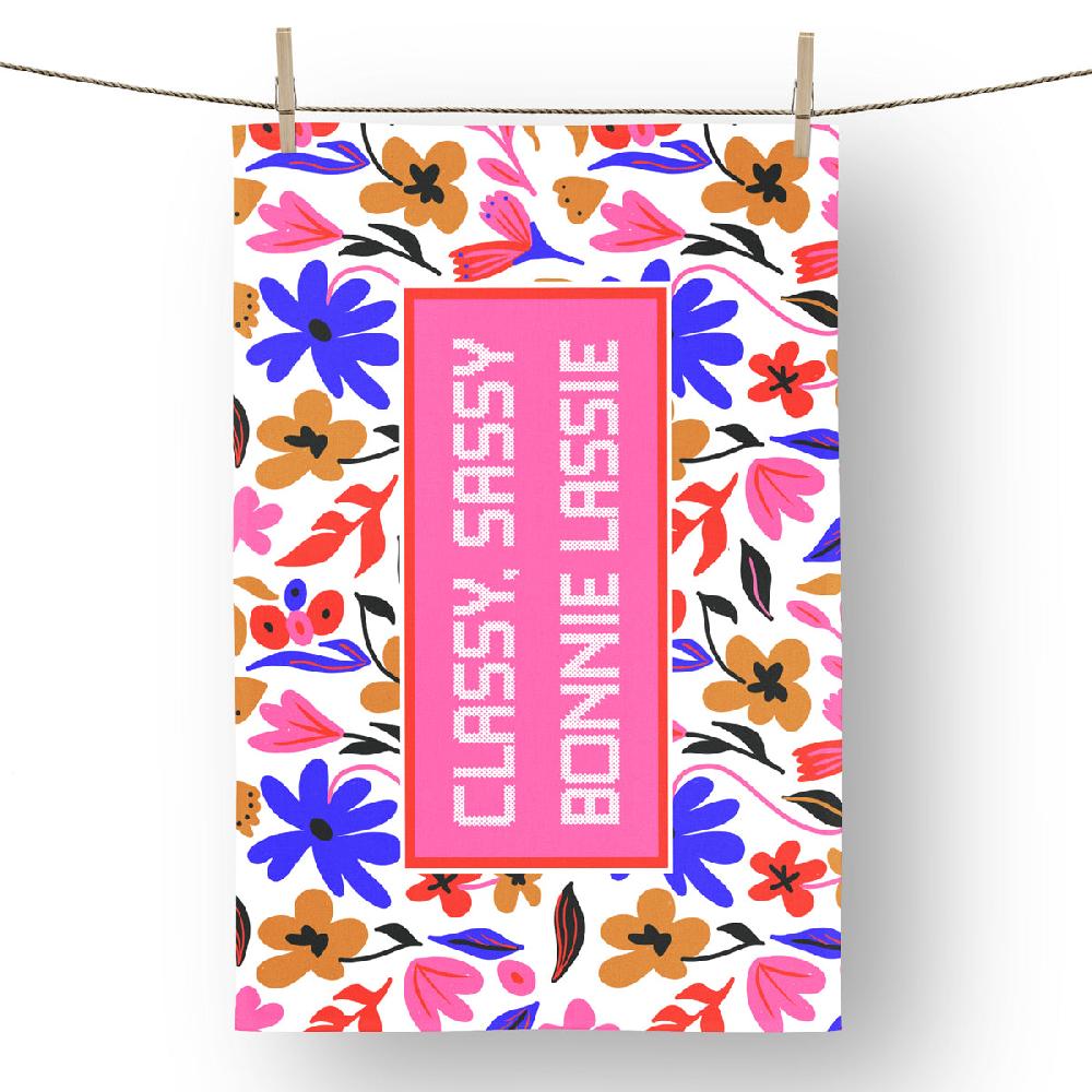 Gillian Kyle Classy Sassy Bonnie Lassie Tea Towel