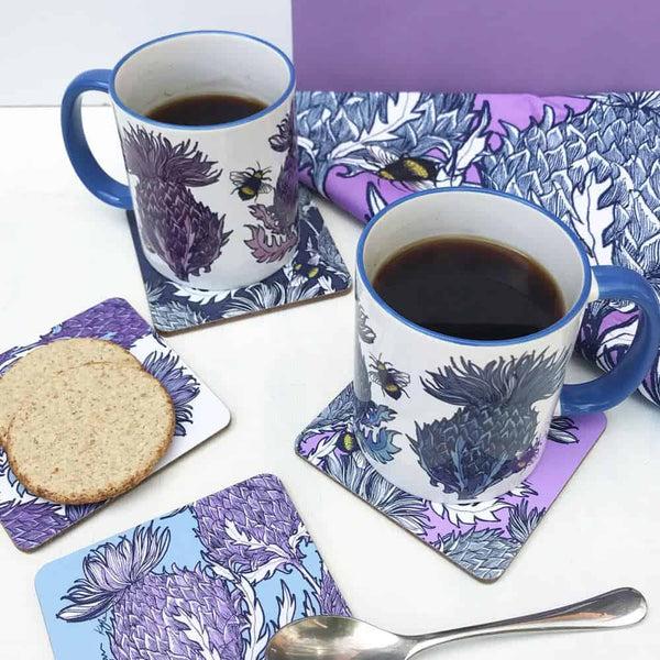 Gillian Kyle Flower Of Scotland Thistle Coasters
