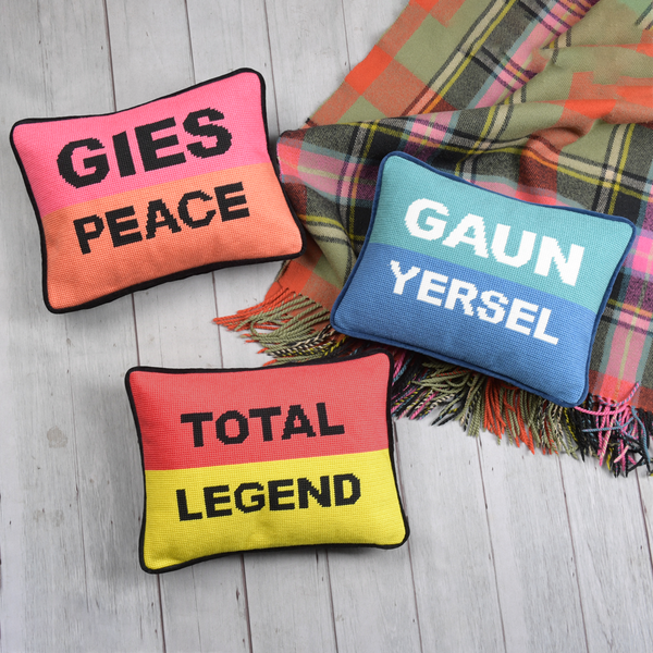 Gillian Kyle Gies Peace Needlepoint Cushion