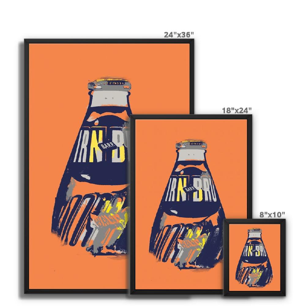 Gillian Kyle IRN-BRU Abstract Bottle Framed Canvas