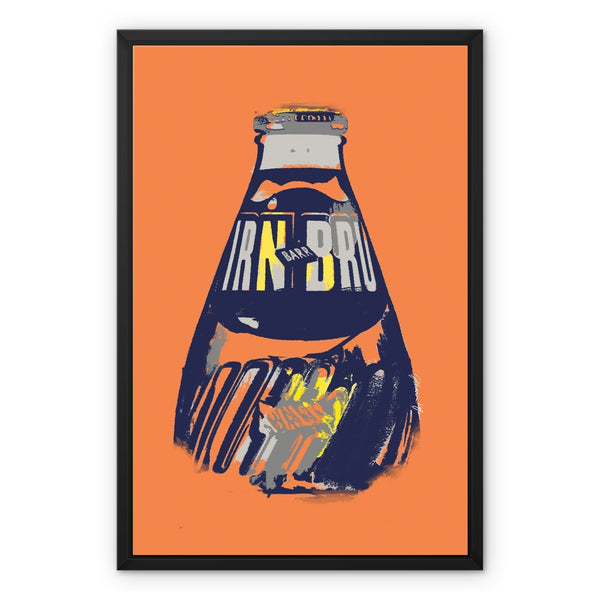 gillian kyle IRN-BRU Abstract Bottle Framed Canvas