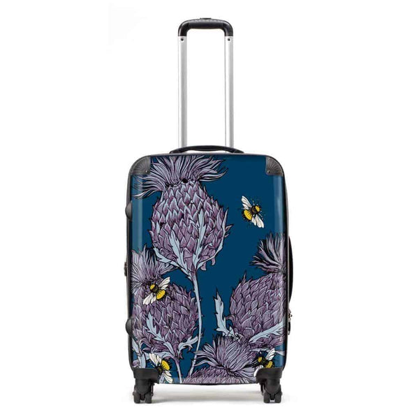 Gillian Kyle Jaggy Thistles Suitcases - Indigo