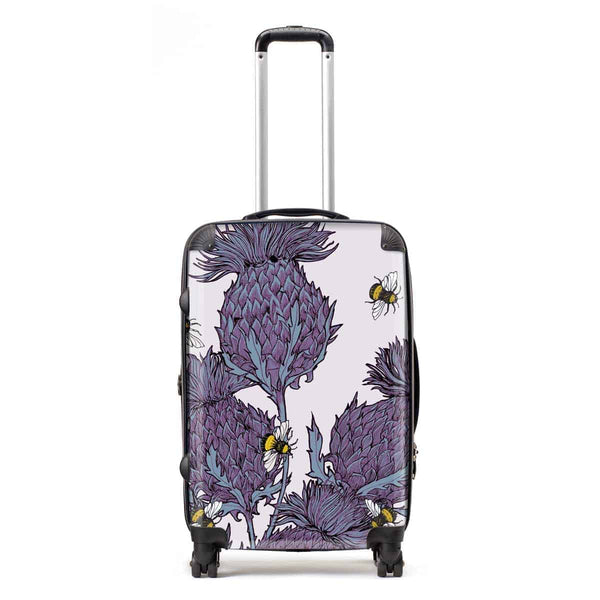 Gillian Kyle Jaggy Thistles Suitcases -lilac