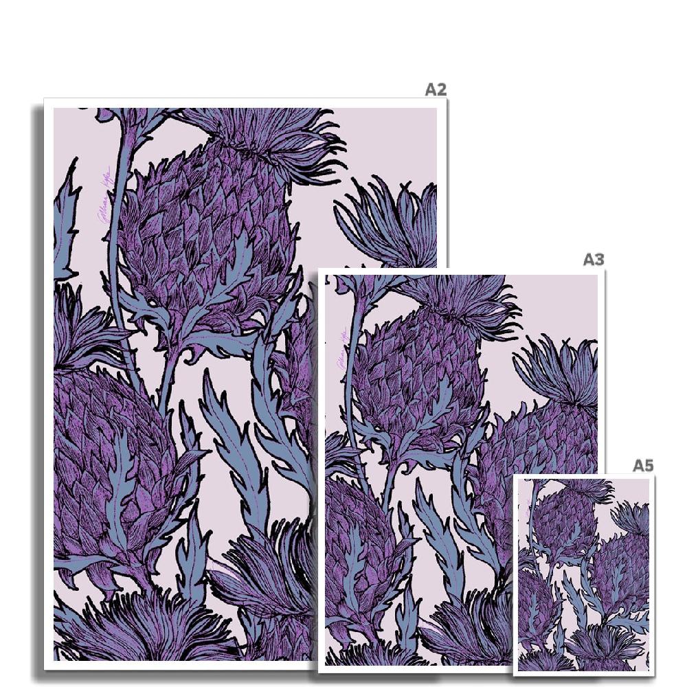 Gillian Kyle Lilac Thistles Fine Art Print