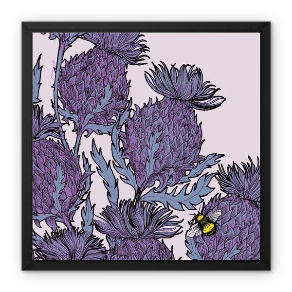 gillian kyle Lilac Thistles Framed Canvas