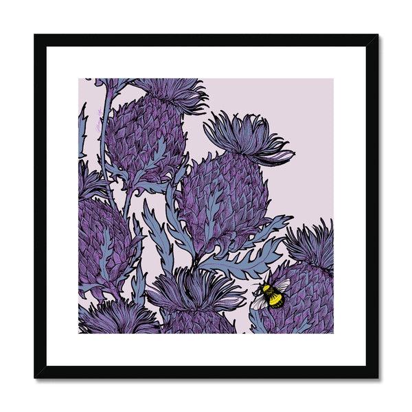 gillian kyle Lilac Thistles Framed & Mounted Print