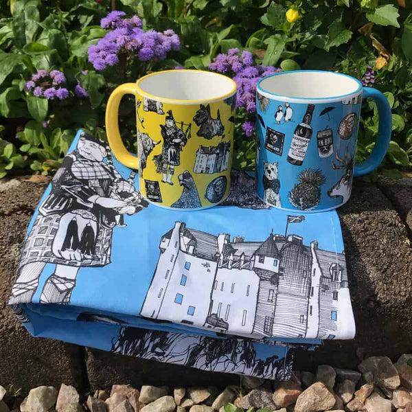 Gillian Kyle Love Scotland Chunky Mug - Sky Blue
