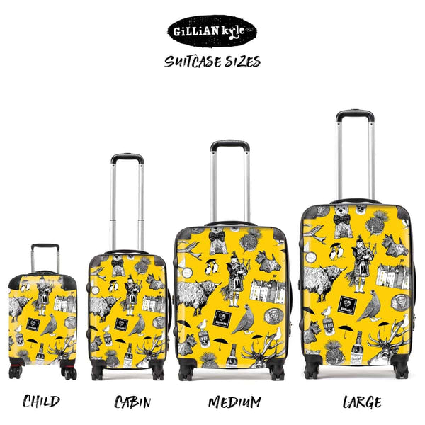 Gillian Kyle Love Scotland Suitcase - Sunny Yellow