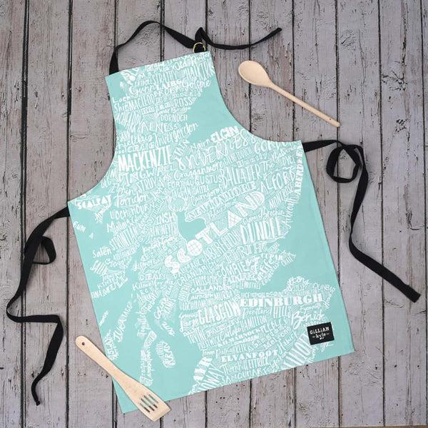 gillian kyle Mapped Out Apron - celadon