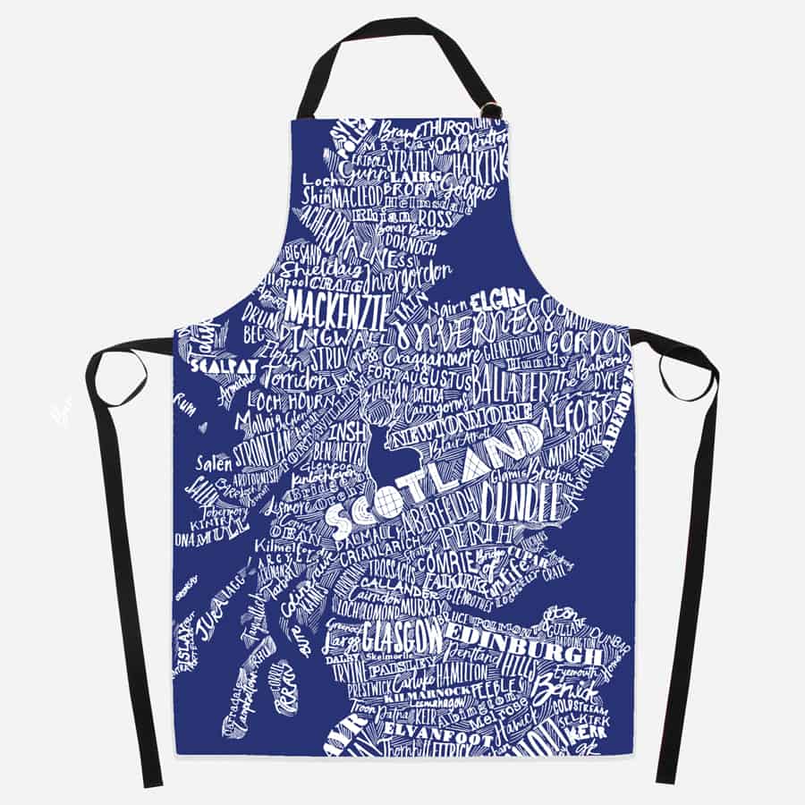 Gillian Kyle Mapped Out Apron - Navy
