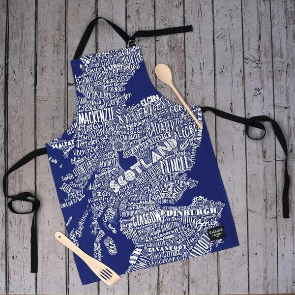 gillian kyle Mapped Out Apron - navy