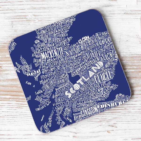 gillian kyle Mapped Out Individual Coaster - navy
