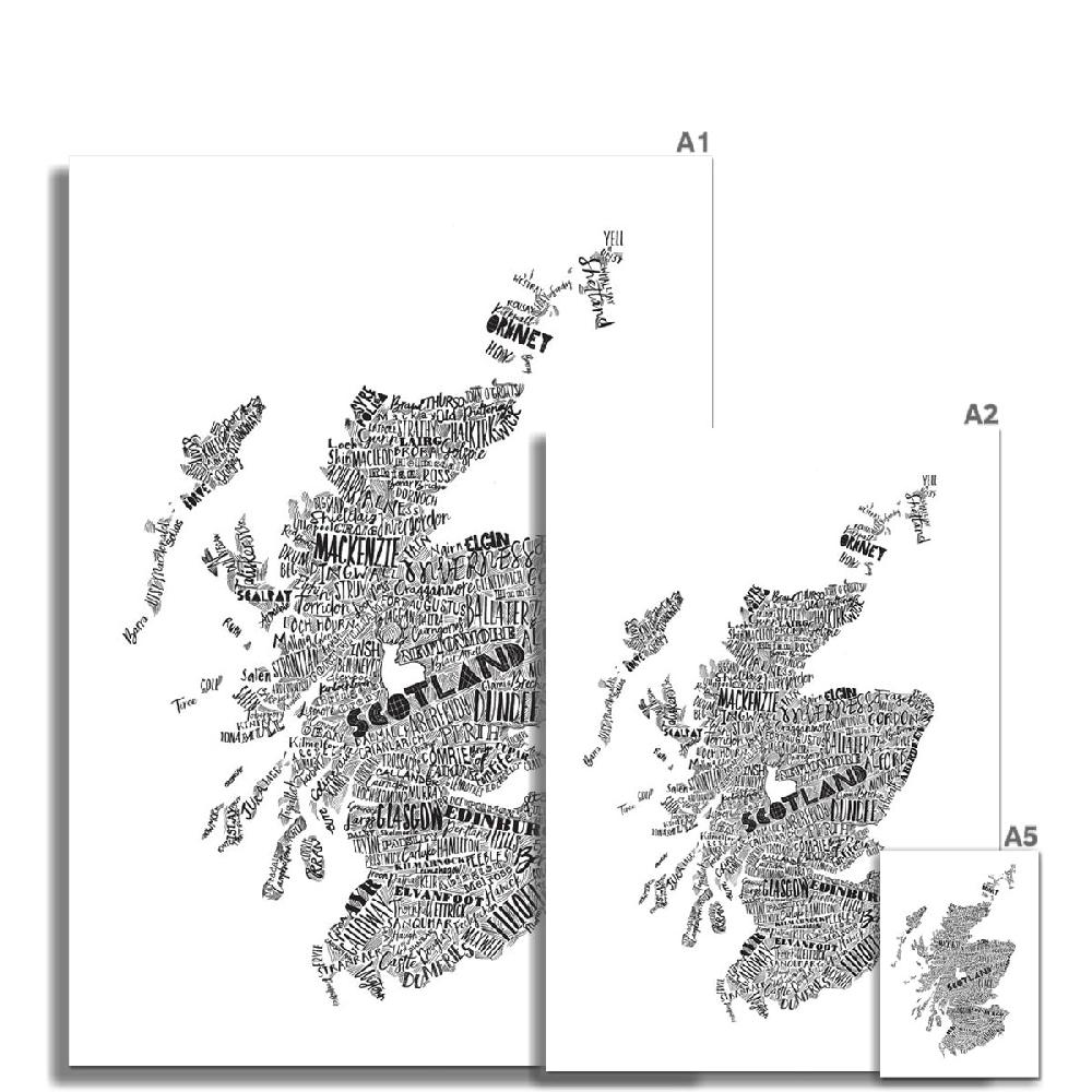 Gillian Kyle Mapped Out Monochrome Fine Art Print