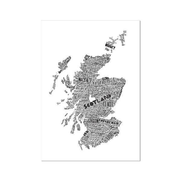 gillian kyle Mapped Out Monochrome Fine Art Print