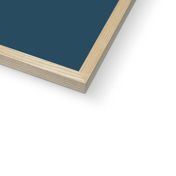 Gillian Kyle Mapped Out Petrol Blue Framed Print