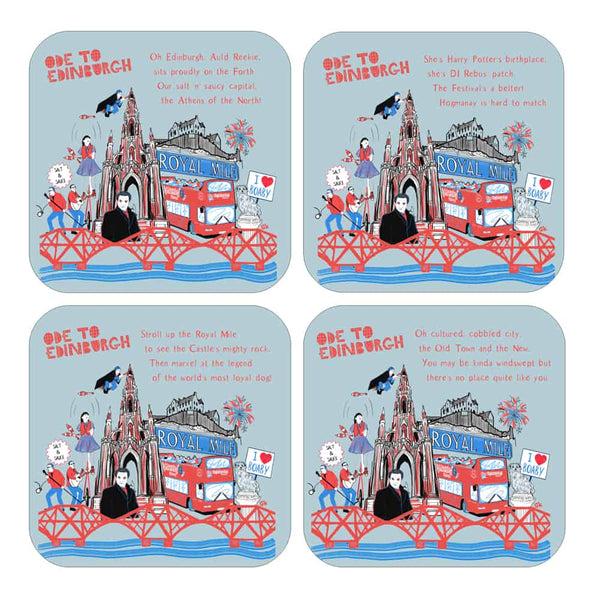 gillian kyle Ode to Edinburgh Set of 4 Coasters
