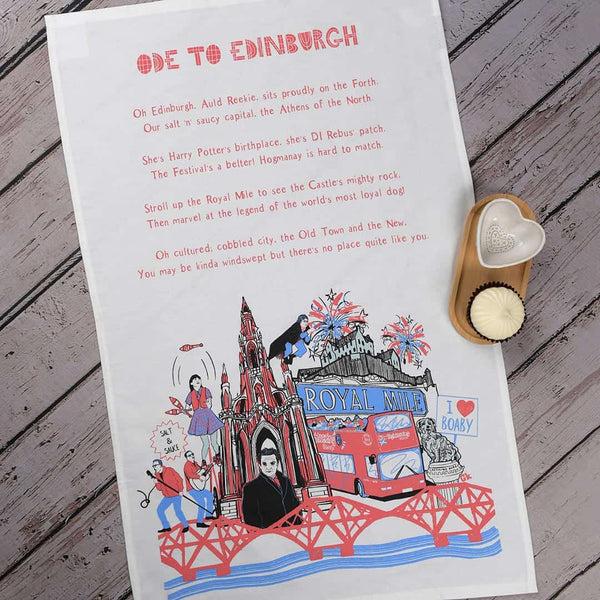 gillian kyle Ode to Edinburgh Tea Towel