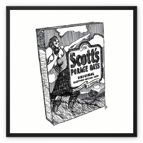 gillian kyle Porridge Framed Canvas