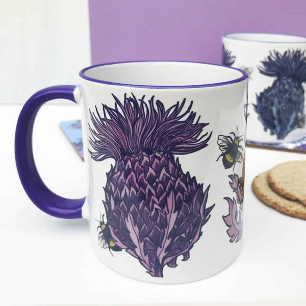 Gillian Kyle Scottish Thistle Chunky Mug - Lilac