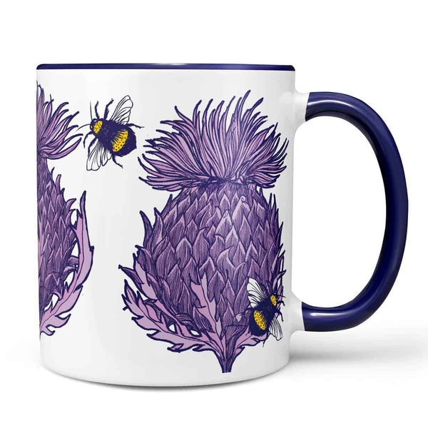 gillian kyle Scottish Thistle Chunky Mug - lilac