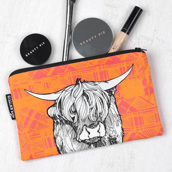 gillian kyle Tartan Cow Accessories Pouch