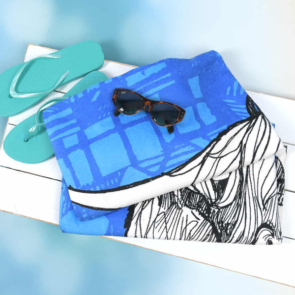 Gillian Kyle Tartan Cow Beach Towel