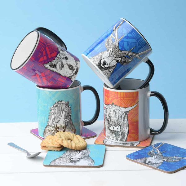 Gillian Kyle Tartan Cow Chunky Mug